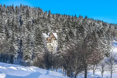 Pension und Gaststätte Naturbaude Eschenhof im Winter