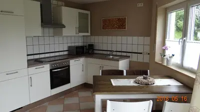 Küche/Küchenzeile in der Unterkunft Ferienwohnung Weitermann