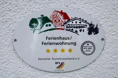 Ein Zertifikat, Auszeichnung, Logo oder anderes Dokument, das in der Unterkunft Ferienhaus Martina ausgestellt ist