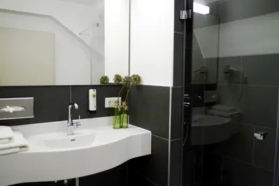 Ein Badezimmer in der Unterkunft Das Brunners