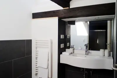 Ein Badezimmer in der Unterkunft Das Brunners