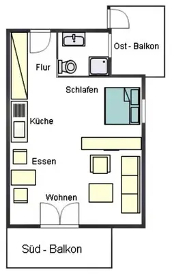 Grundriss der Unterkunft FerienFleckl