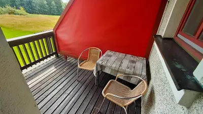 Ein Balkon oder eine Terrasse in der Unterkunft FerienFleckl