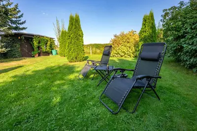Ein Garten an der Unterkunft Ferienbungalow Poppengrün