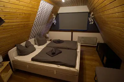 Ein Bett oder Betten in einem Zimmer der Unterkunft Haus Fichtelgebirge