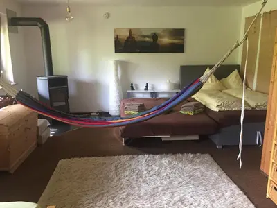 Ein Bett oder Betten in einem Zimmer der Unterkunft Haus Fichtelgebirge