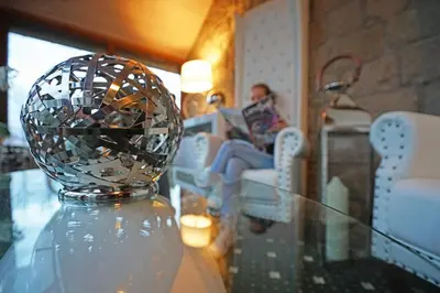 Ein Sitzbereich in der Unterkunft Hotel und Restaurant Bühlhaus