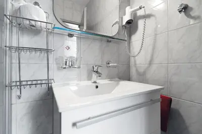Ein Badezimmer in der Unterkunft Hotel und Restaurant Bühlhaus