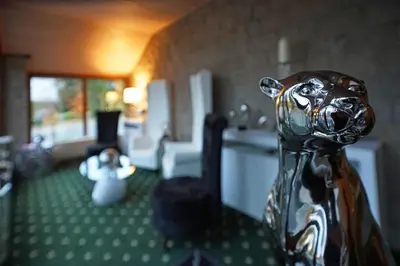 Ein Sitzbereich in der Unterkunft Hotel und Restaurant Bühlhaus