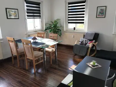 Ein Sitzbereich in der Unterkunft Apartment Juna