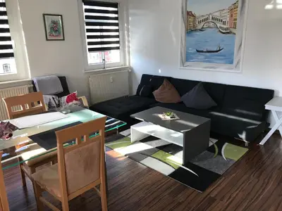 Ein Sitzbereich in der Unterkunft Apartment Juna