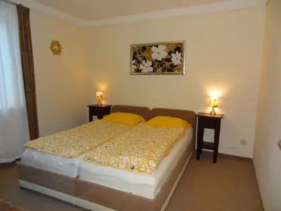 Ein Bett oder Betten in einem Zimmer der Unterkunft Appartements im Hollandhaus