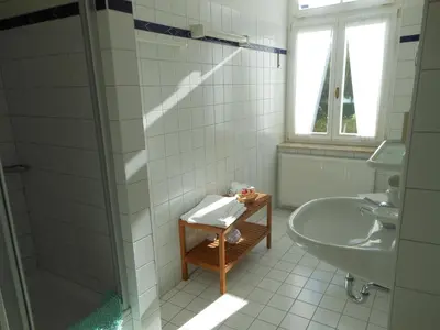 Ein Badezimmer in der Unterkunft Pension Fürstenhof
