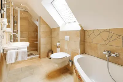 Ein Badezimmer in der Unterkunft Landgasthof Haueis