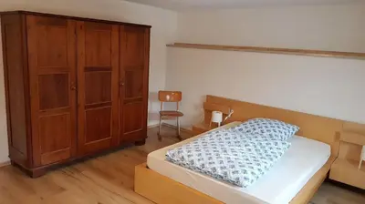 Ein Bett oder Betten in einem Zimmer der Unterkunft Ferienwohnung Trogschneider Hof