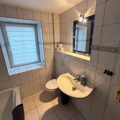 Ein Badezimmer in der Unterkunft FeWo Stütz-Punkt Oberwiesenthal
