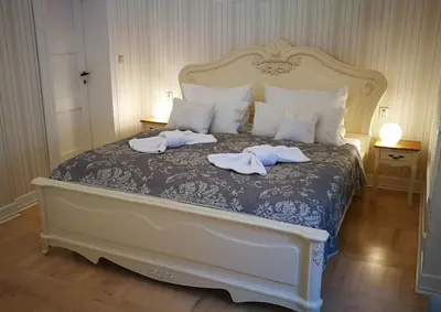 Ein Bett oder Betten in einem Zimmer der Unterkunft Residenz Haus Waldeck