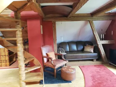 Ein Sitzbereich in der Unterkunft altes Schäferhaus