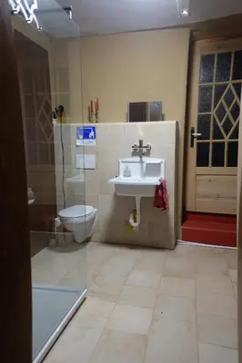 Ein Badezimmer in der Unterkunft altes Schäferhaus