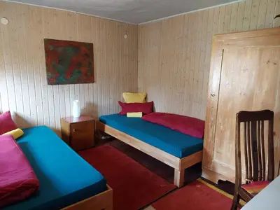 Ein Bett oder Betten in einem Zimmer der Unterkunft altes Schäferhaus