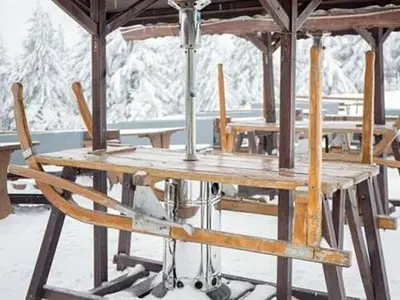 Fichtelberghütte im Winter