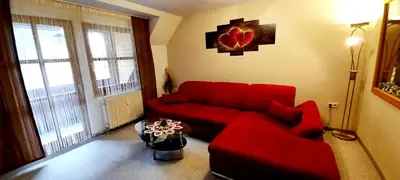 Ein Sitzbereich in der Unterkunft Ferienwohnung/ Ferienresidenze Manuela