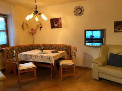 Ein Sitzbereich in der Unterkunft Ferienwohnung/ Ferienresidenze Manuela