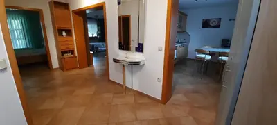 Küche/Küchenzeile in der Unterkunft Ferienwohnung/ Ferienresidenze Manuela