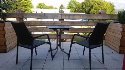 Ein Balkon oder eine Terrasse in der Unterkunft Kunsthof Eibenstock
