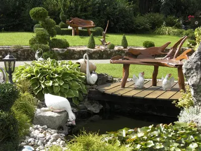 Ein Garten an der Unterkunft Haus Sonnenschein