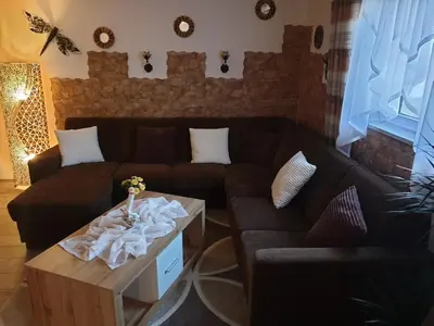 Ein Sitzbereich in der Unterkunft Martin´s Ferienwohnung
