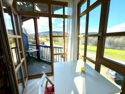 Ein Balkon oder eine Terrasse in der Unterkunft Ferienwohnung 
