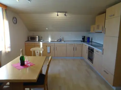 Küche/Küchenzeile in der Unterkunft Ferienwohnung Hornauer