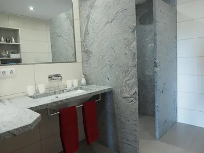 Ein Badezimmer in der Unterkunft Birkholmhof