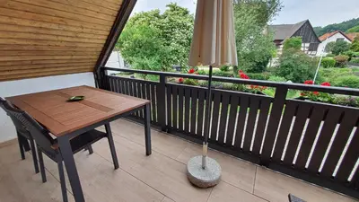 Ein Balkon oder eine Terrasse in der Unterkunft Hotel / Pension Wolf