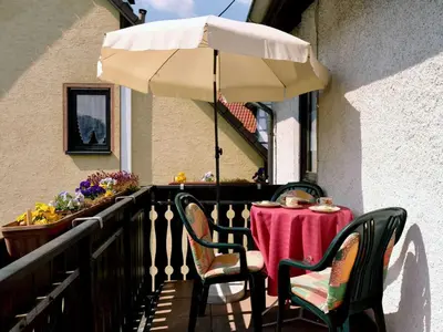 Ein Balkon oder eine Terrasse in der Unterkunft Ferienhaus Trautner