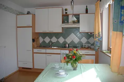Küche/Küchenzeile in der Unterkunft Limerhof
