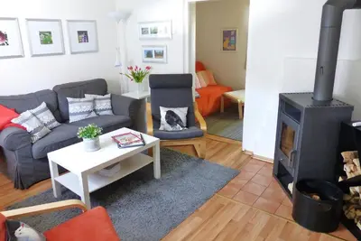 Ein Sitzbereich in der Unterkunft Ferienhaus Tante Liesl's Häusl