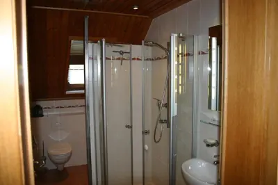Ein Badezimmer in der Unterkunft Ferienwohnung Trommler