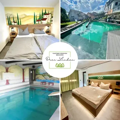 Der Swimmingpool an oder in der Nähe von Gasthof - Pension - Drei Linden