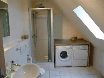 Ein Badezimmer in der Unterkunft Maisonette 64m 2 Schlafzimmer in Oberwiesenthal