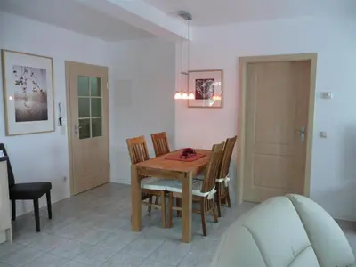 Ein Sitzbereich in der Unterkunft Maisonette 64m 2 Schlafzimmer in Oberwiesenthal
