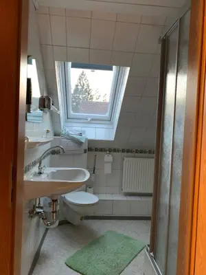 Ein Badezimmer in der Unterkunft Hohe Tanne