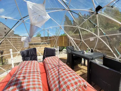 Grundriss der Unterkunft Fichtel-Bubble gegen Aufpreis mit Hot Tub und Sauna
