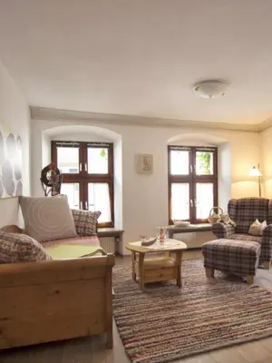 Ein Sitzbereich in der Unterkunft Altstadtzauber Amberg