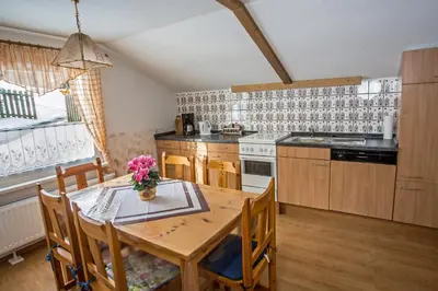 Küche/Küchenzeile in der Unterkunft Ferienhaus Gläser
