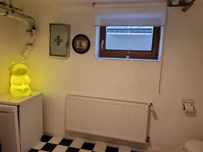 Ein Badezimmer in der Unterkunft Monteurzimmer