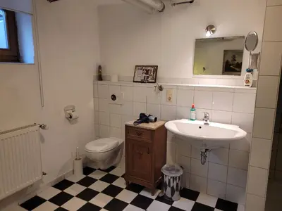 Ein Badezimmer in der Unterkunft Monteurzimmer