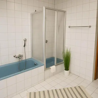 Ein Badezimmer in der Unterkunft SUNNYHOME Monteurwohnungen und Apartments in Schwandorf