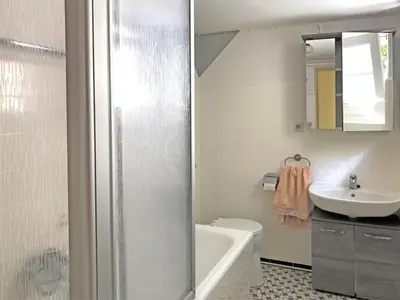 Ein Badezimmer in der Unterkunft Gartenwohnung Gößweinstein